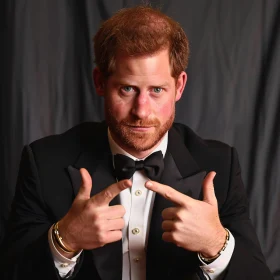 Portrait of Prince Harry in Tuxedo