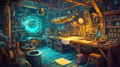 Inventor's Workshop: A Steampunk Dreamscape
