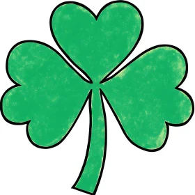 Green Clover Leaf Illustration