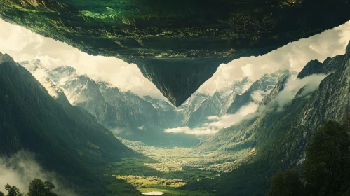 Inverted Mountain Valley