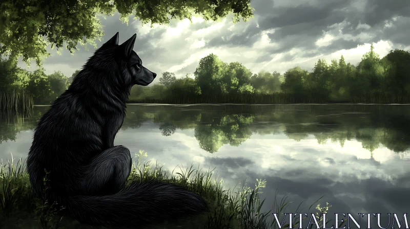 Lone Wolf by Still Waters AI Image