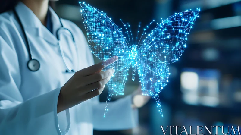 Medical Tech Butterfly AI Image