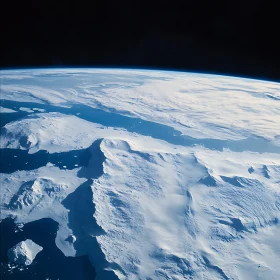 Snowy Mountains from the Space