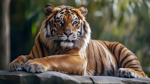 Resting Wild Tiger Portrait