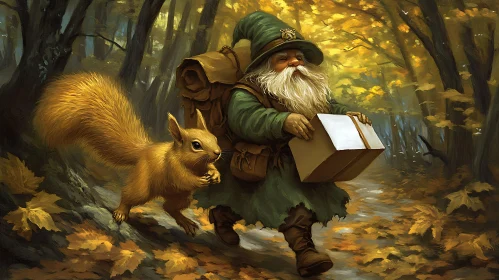 Forest Gnome and Squirrel Adventure