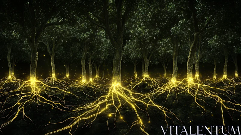 Mystic Forest Luminescence AI Image