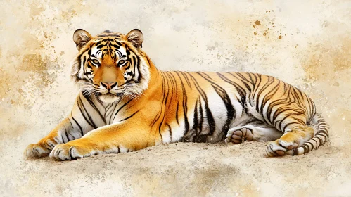 Tranquil Tiger Illustration