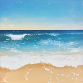 Seascape Painting of Gentle Waves