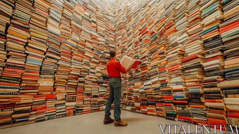 A Reader's Paradise: Infinite Books AI Image