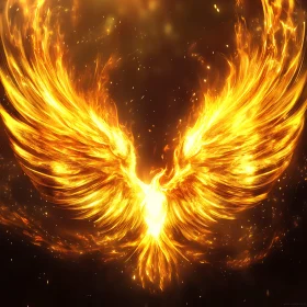 Phoenix Ablaze: Mythical Bird in Flames