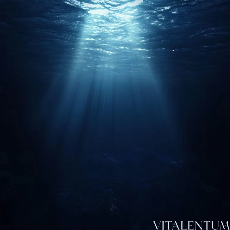 AI ART Sunlit Ocean Depths