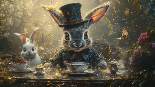 Whimsical Wonderland Tea with Rabbits