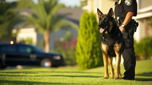 Law Enforcement Dog on Patrol