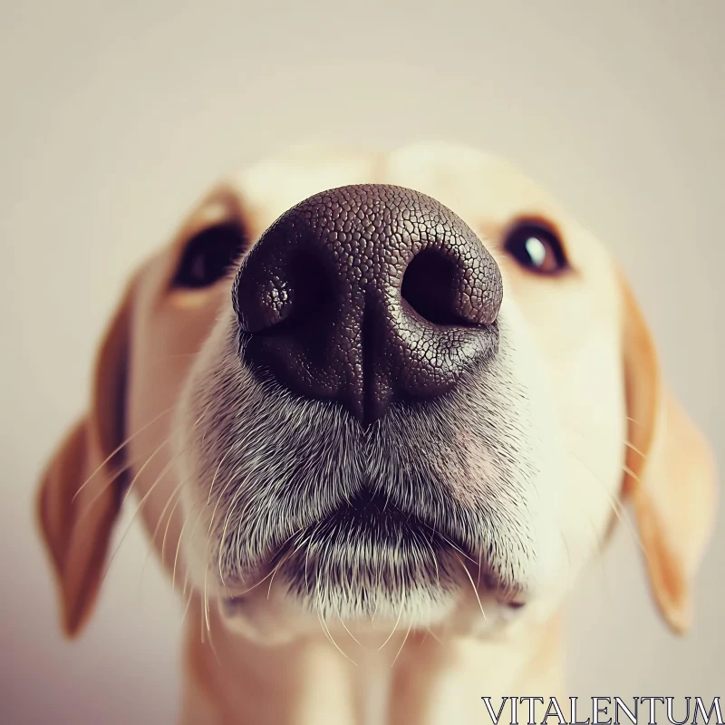 Detailed Canine Close-up with Emphasis on Nose AI Image