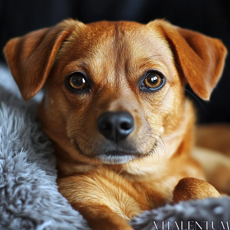 Expressive Dog Close-Up Portrait AI Image