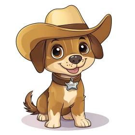 Dog Dressed as Cowboy