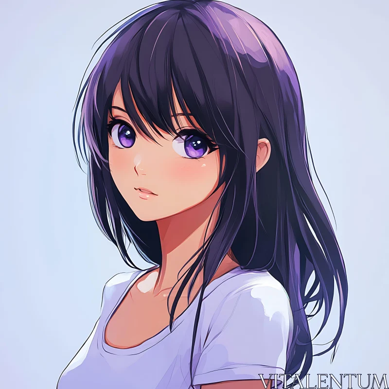 Digital Art Anime Girl AI Image