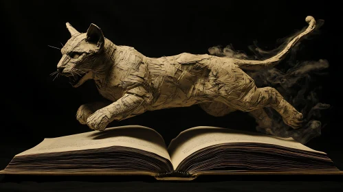 Sculpted Cat Leaps from Knowledge