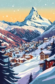 Snowy Mountain Village