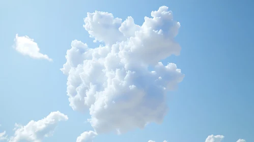 Tranquil Cloud against Blue Expanse