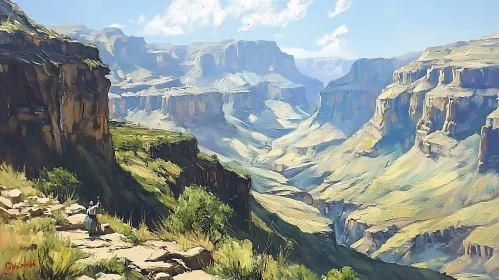 Painted Grand Canyon Landscape