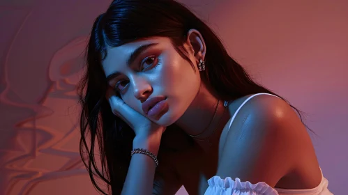 Kylie Jenner Thoughtful Mood Portrait