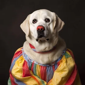 Dog Dressed as a Clown