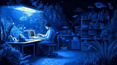 Aquatic Workspace: A Study in Blue