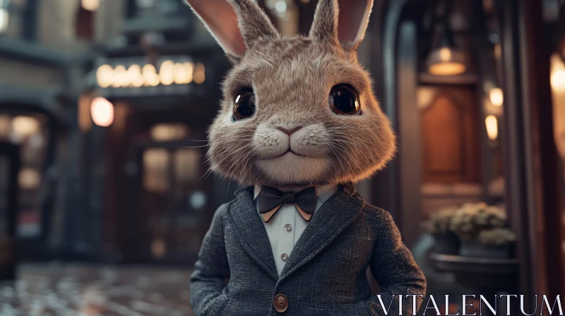 Rabbit in Suit AI Image