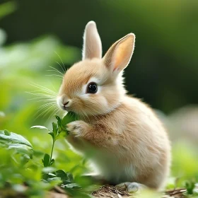 Adorable Rabbit Portrait in Natural Light