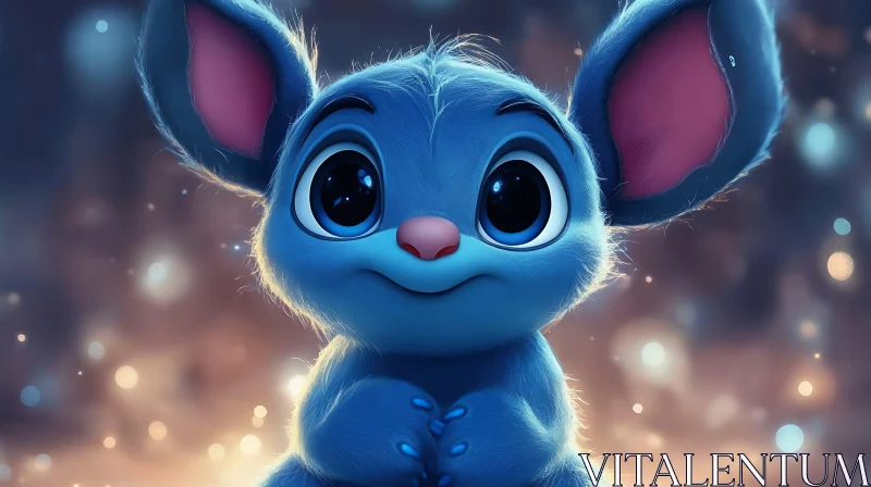 AI ART Charming Animated Creature with Big Eyes