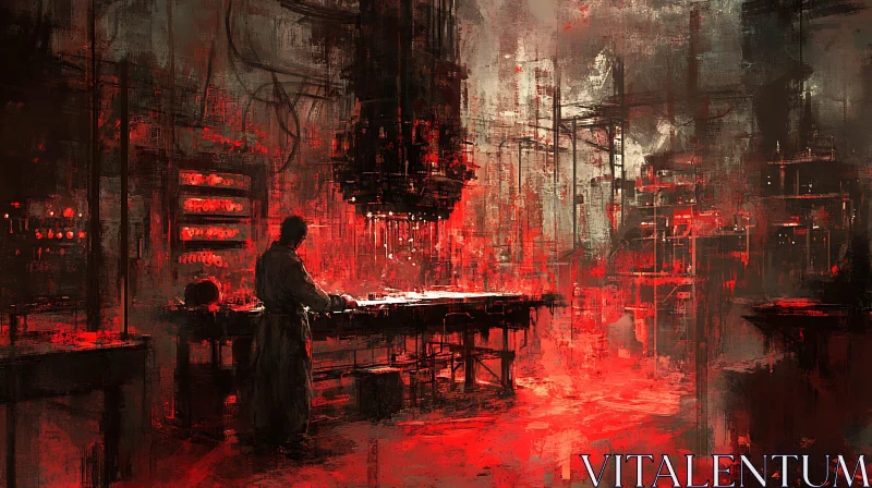 AI ART Red Factory: Industrial Scene
