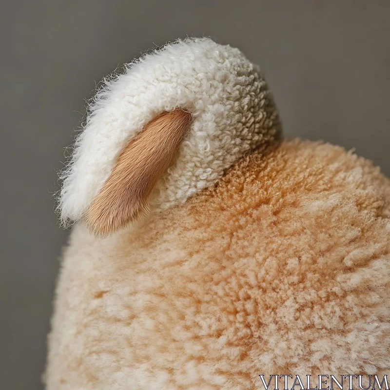 Detailed Close-up of Bunny Fur and Ear AI Image