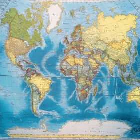 Vintage Style Global Cartography