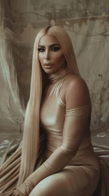 Kim Kardashian in Gold