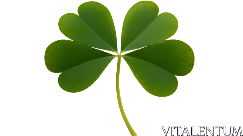 AI ART Isolated Four-Leaf Clover Symbol of Luck