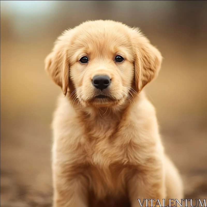 Cute Golden Retriever Puppy AI Image