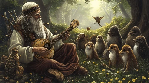 Forest Musician and Animal Audience