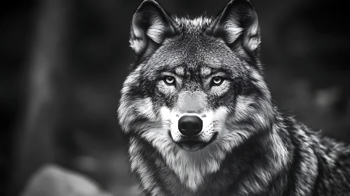 Wolf in Black and White