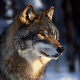 Winter Wolf Close-Up