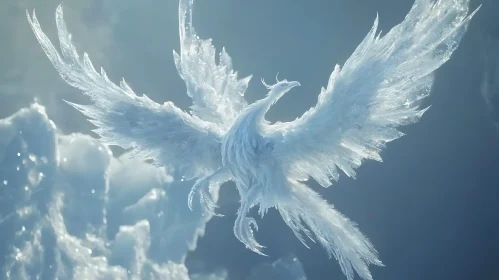 Frozen Phoenix Soaring in the Heavens