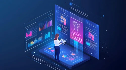 Isometric Data Analysis Interface Design