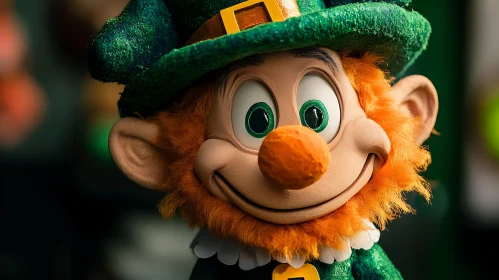 Close-up of a Cartoon Leprechaun