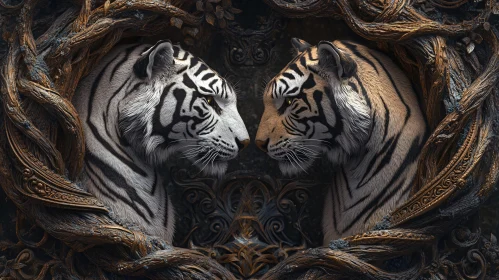 Tiger Duo Framed Portrait