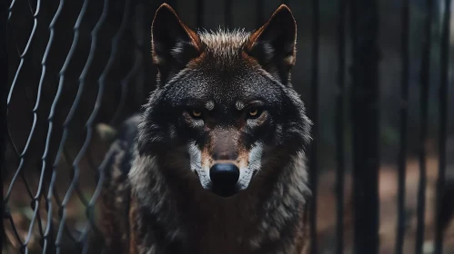 Captivating Wolf Stare - Wildlife Photography