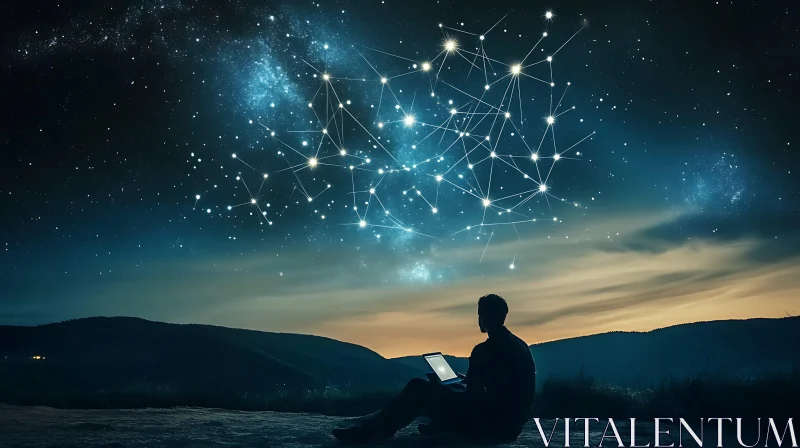 Man and the Stars AI Image