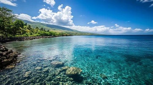 Tropical Island Ocean Scene