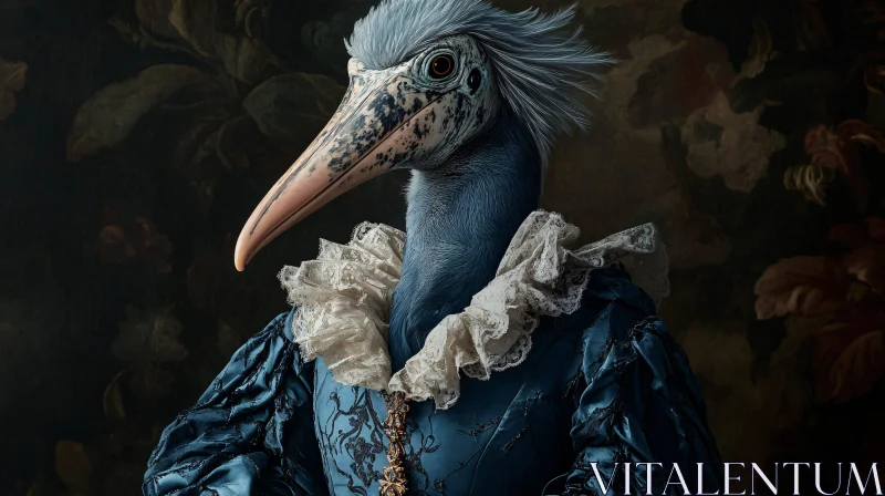 AI ART Noble Avian in Vintage Attire