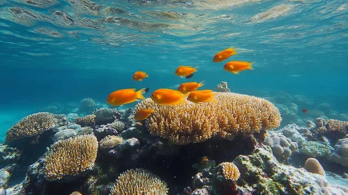 Underwater Scene with Tropical Fish