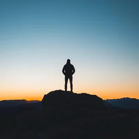 Man Silhouette at Sunset